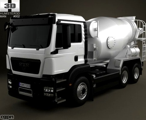 MAN TGS Mixer Truck 3-axis 20123d model