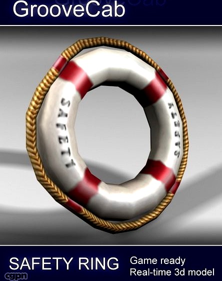 Pool Flotation Safety Ring Low Poly3d model