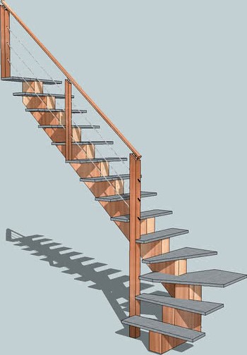 Escalier quart gauche
