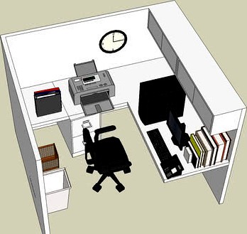 Complete Office Cubicle