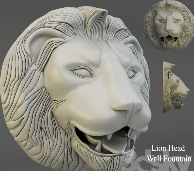 Lion Head Wall Fountain