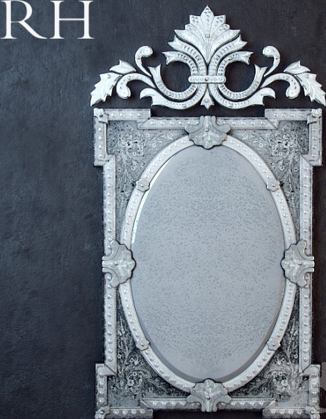 Mirror RH / ROCOCO FLORAL ETCHED MIRROR