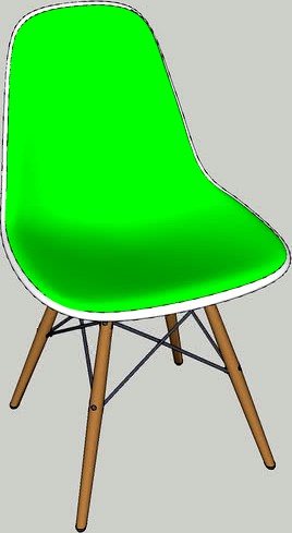 Eames Plastic Side Chair DSW - upholstered
