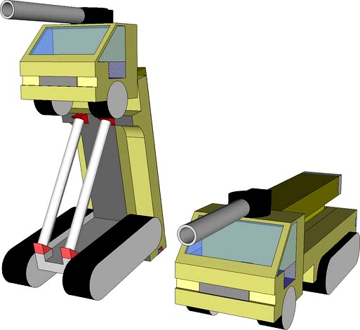 GDI Mobile Defense Turret (Deployed and un-II- together)