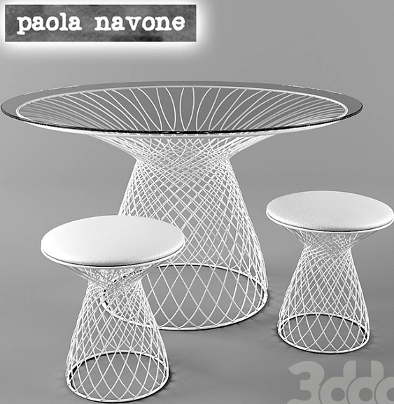 Стол и табурет от Paola Navone