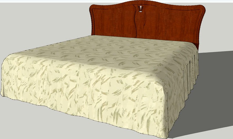 Кровать двуспальная , матрас 180 см.