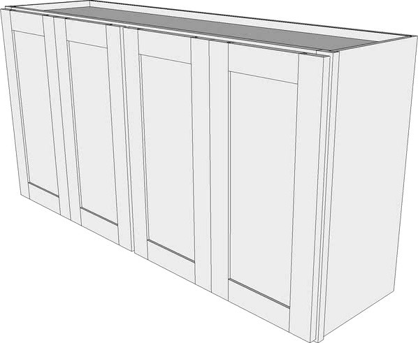 Bayside Base Cabinet W4824F - 12' Deep, Two Sets, Butt Doors