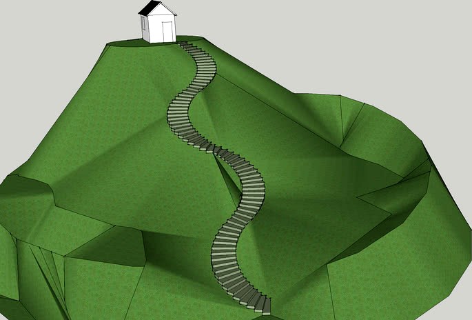 CURVED TRAIL PATH