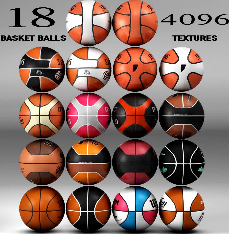 Basketball ball Set 183d model