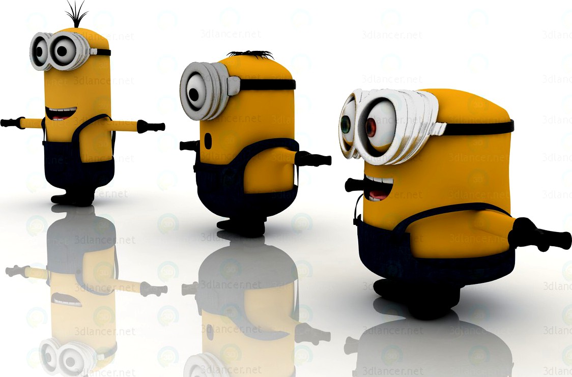 3D Model Minions-2015 Bob Stuart and Kevin together