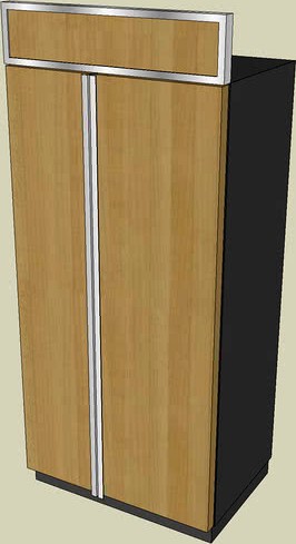 KSSS36QTX KitchenAid Side-by-Side Dispensing 20.9 cu. ft. 36' Width Requires Custom Panels