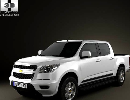 3D model of Chevrolet Colorado S-10 Crew Cab 2013