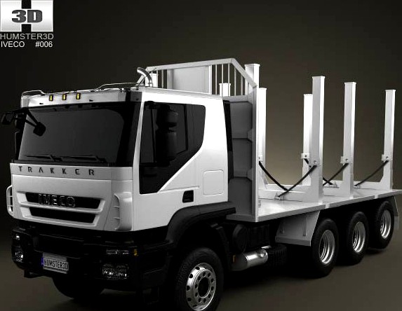 3D model of Iveco Trakker Log Truck 2012