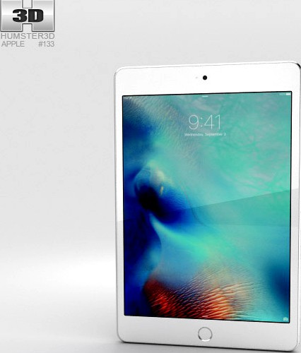 3D model of Apple iPad Mini 4 Silver