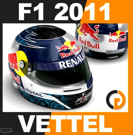 F1 2011 Sebastian Vettel Helmet3d model