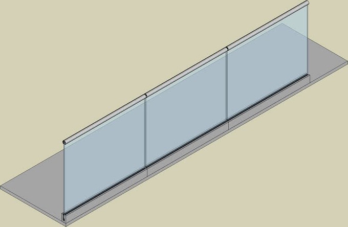 Wagner Glass Railing 3d model
