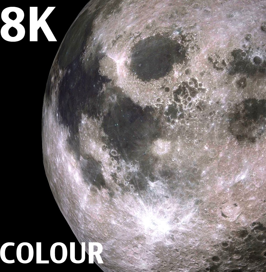 8K Colour Moon3d model