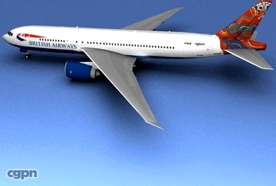 Boeing 777 British Airways Wunala dreaming3d model