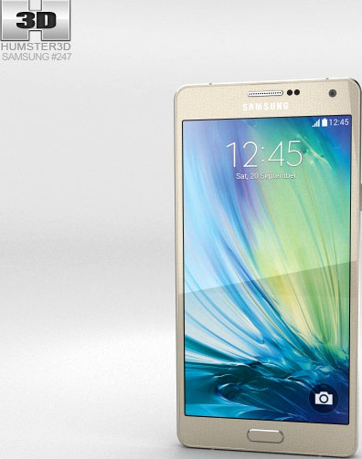 3D model of Samsung Galaxy A7 Champagne Gold