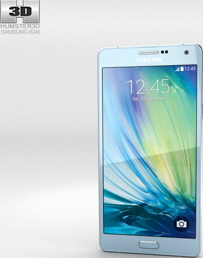 3D model of Samsung Galaxy A7 Light Blue