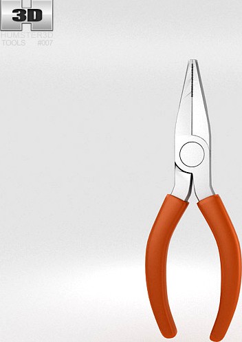 3D model of Long Nose Pliers