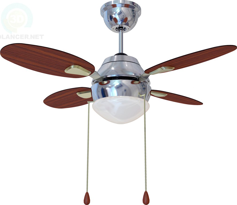 3D Model Ceiling fan with light fitting