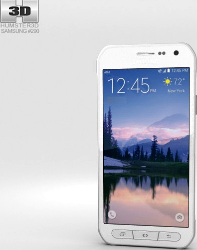3D model of Samsung Galaxy S6 Active White