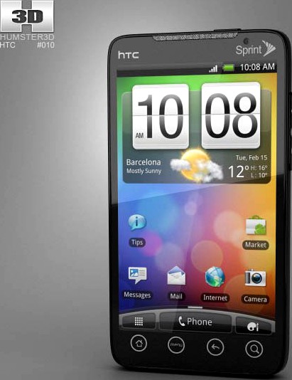 3D model of HTC Evo 4G