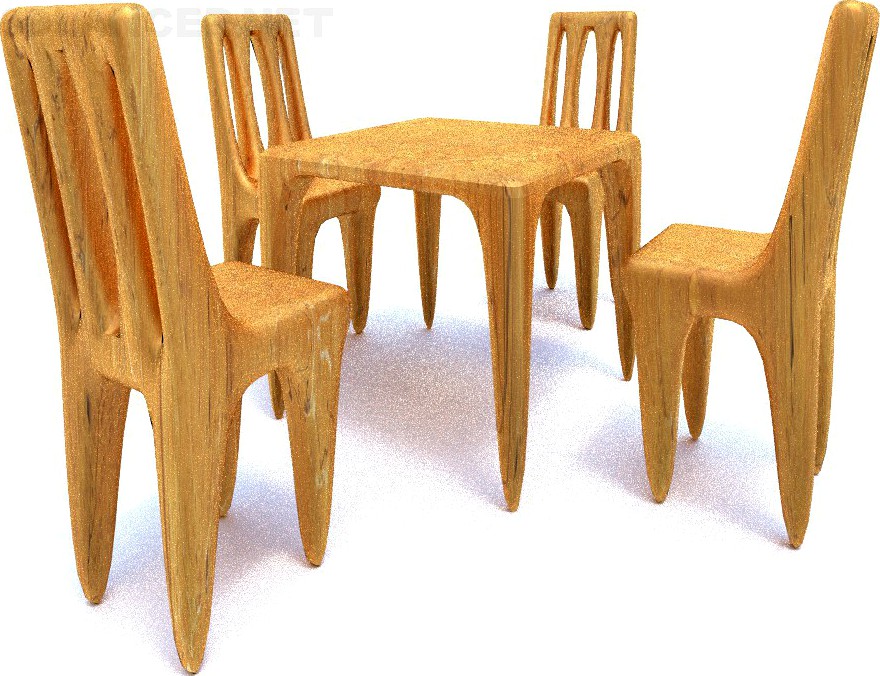 3D Model A set of furniture