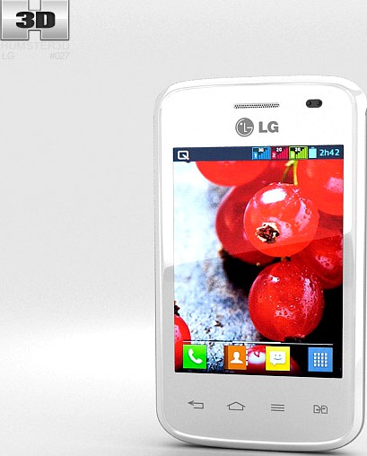 3D model of LG Optimus L1 II TRI White