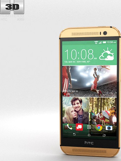 3D model of HTC One (M8) Amber Gold