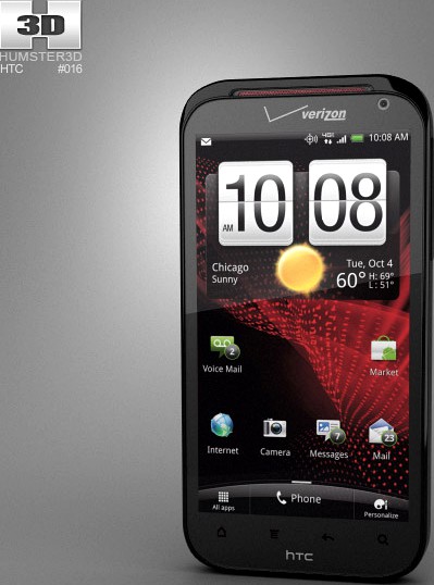 3D model of HTC Rezound 4G