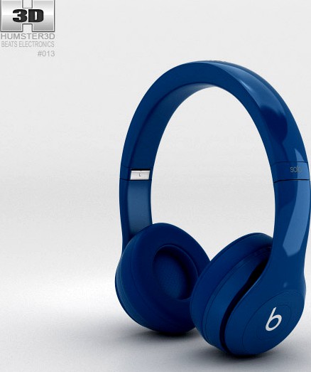 3D model of Beats by Dr. Dre Solo2 On-Ear Headphones Blue