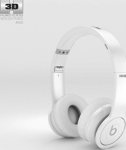 3D model of Beats by Dr. Dre Solo HD Matte White