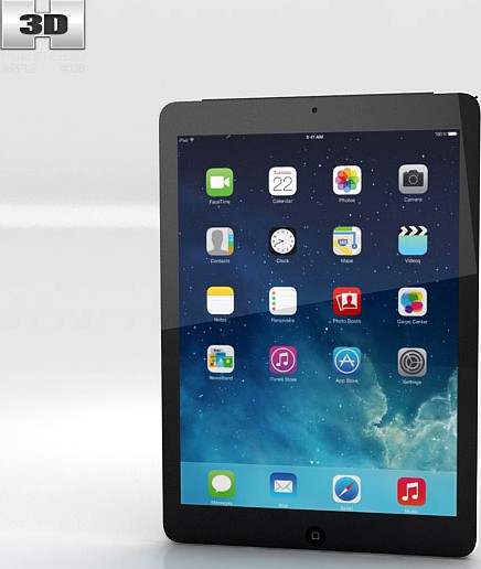 3D model of Apple iPad Air Space Gray Cellular