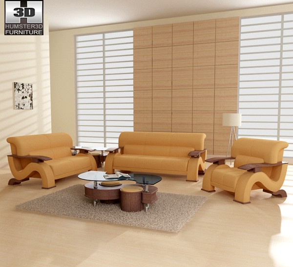 3D model of Living Room Furniture 06 Set