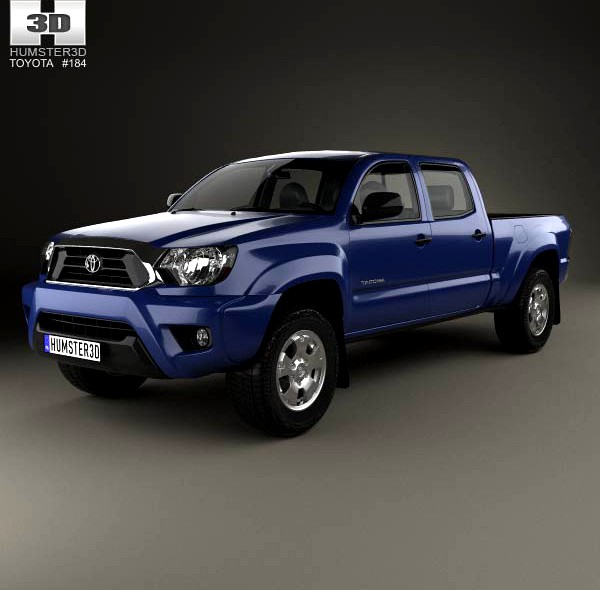 3D model of Toyota Tacoma Double Cab Long Bed 2012