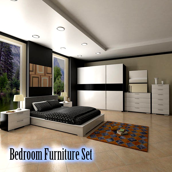 3D model of Bedroom Furniture 4 Set