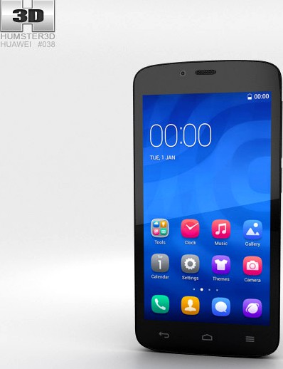 3D model of Huawei Honor 3C Play Black
