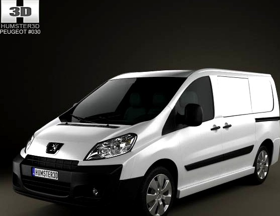 3D model of Peugeot Expert II Panel Van L1H1 2011