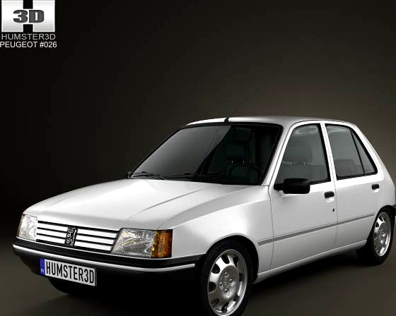 3D model of Peugeot 205 5-door 1998