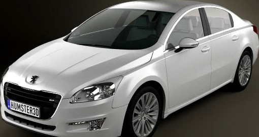 3D model of Peugeot 508 saloon 2011