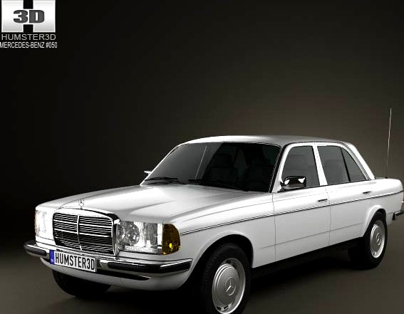 3D model of Mercedes-Benz W123 sedan 1975