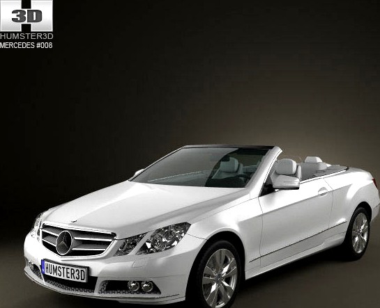 3D model of Mercedes-Benz E-Class cabrio 2011