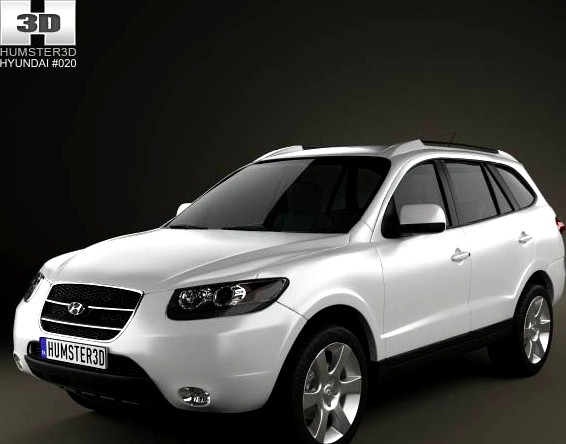 3D model of Hyundai Santa Fe 2007