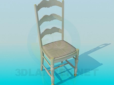 3D Model Chair with high backrest