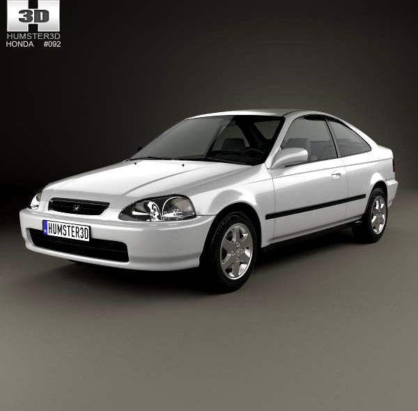 3D model of Honda Civic coupe 1996