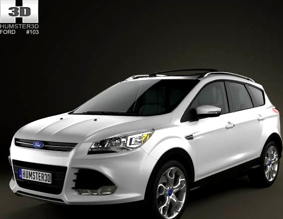 3D model of Ford Escape with HQ interior 2013