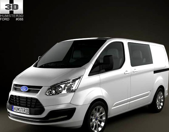3D model of Ford Transit Custom Crew Van SWB 2013
