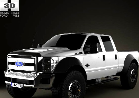 3D model of Ford F-554 Extreme Crew Cab pickup 2012